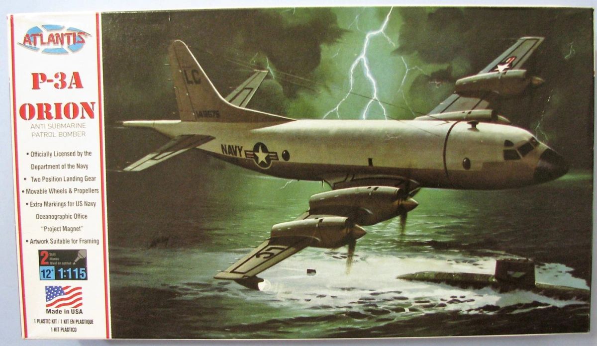 Atlantis Lockheed US Navy P 3A Orion Model Kit Sealed atlantis-lockheed-us-navy-p-3a-orion-model-kit-sealed